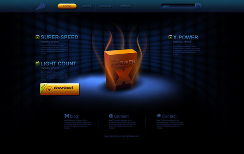 軟件產(chǎn)品網(wǎng)頁設(shè)計(jì)效果